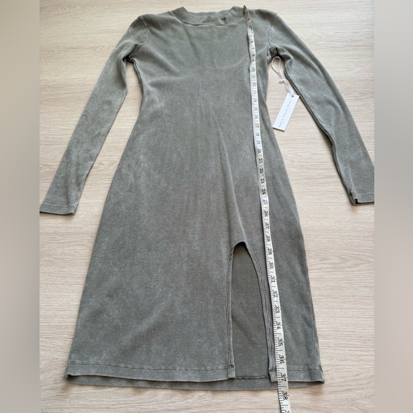 Young, Fabulous and Broke Mock Neck Midi Dress in Sage Green - Picture 7 of 12